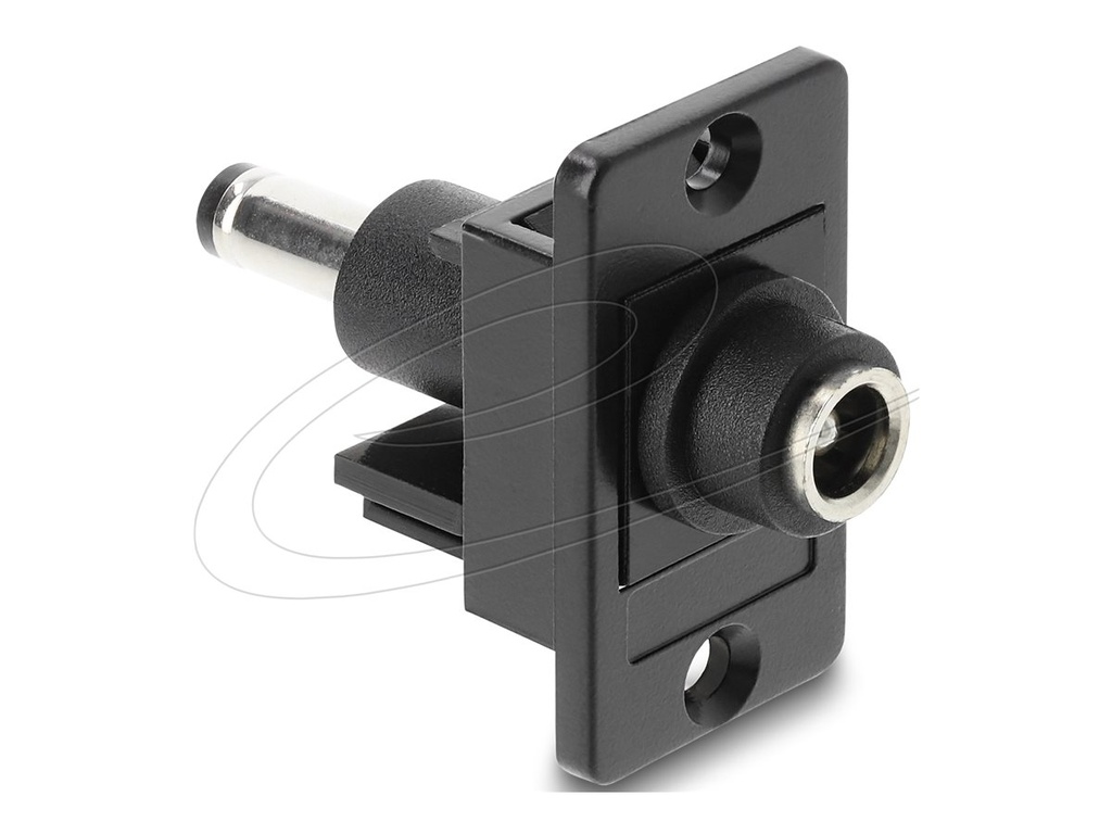Delock Befestigungsplatte - DC-Stromversorgungsbuchse 5,5 mm (ID: 2,5 mm)