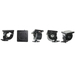 Brodit Pipe Mount with mounting plate Fits diameter 25 mm.
