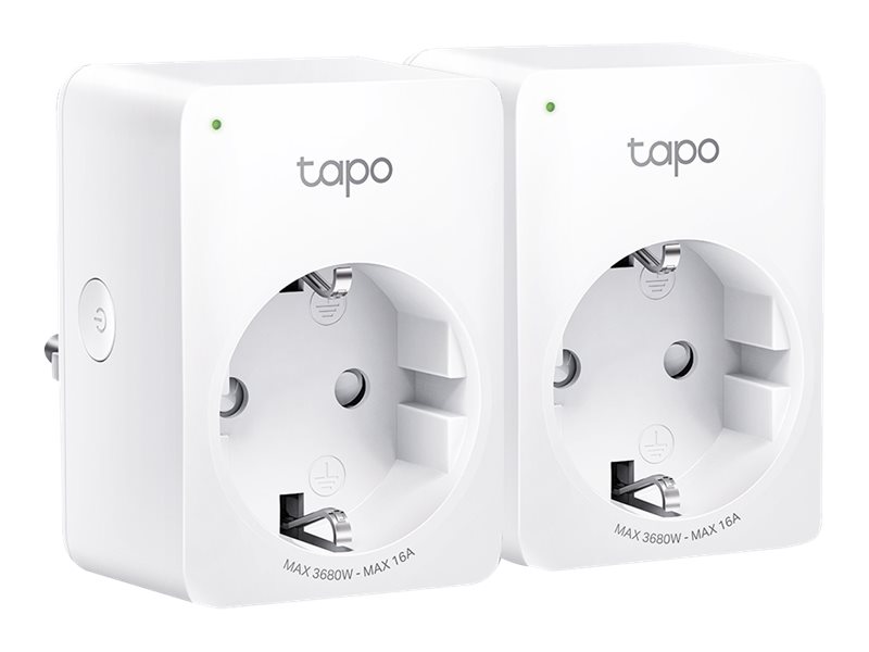 TP-LINK Tapo P110 V1 - Smart-Stecker - mini - kabellos - 802.11b/g/n - 2.4 Ghz (Packung mit 2)