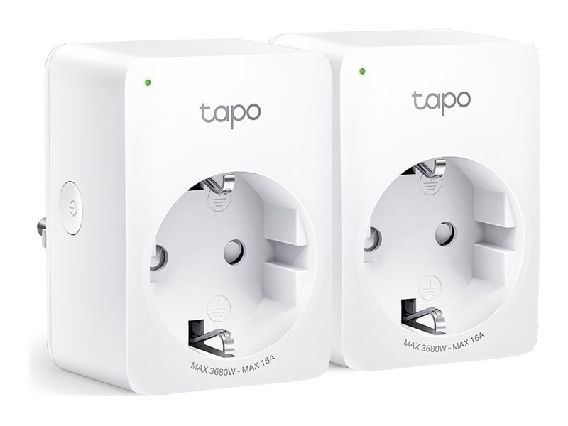 TP-LINK Tapo P110 V1.2 - Smart-Stecker - mit Energiemonitor - kabellos - 802.11b/g/n - 2.4 Ghz (Packung mit 2)