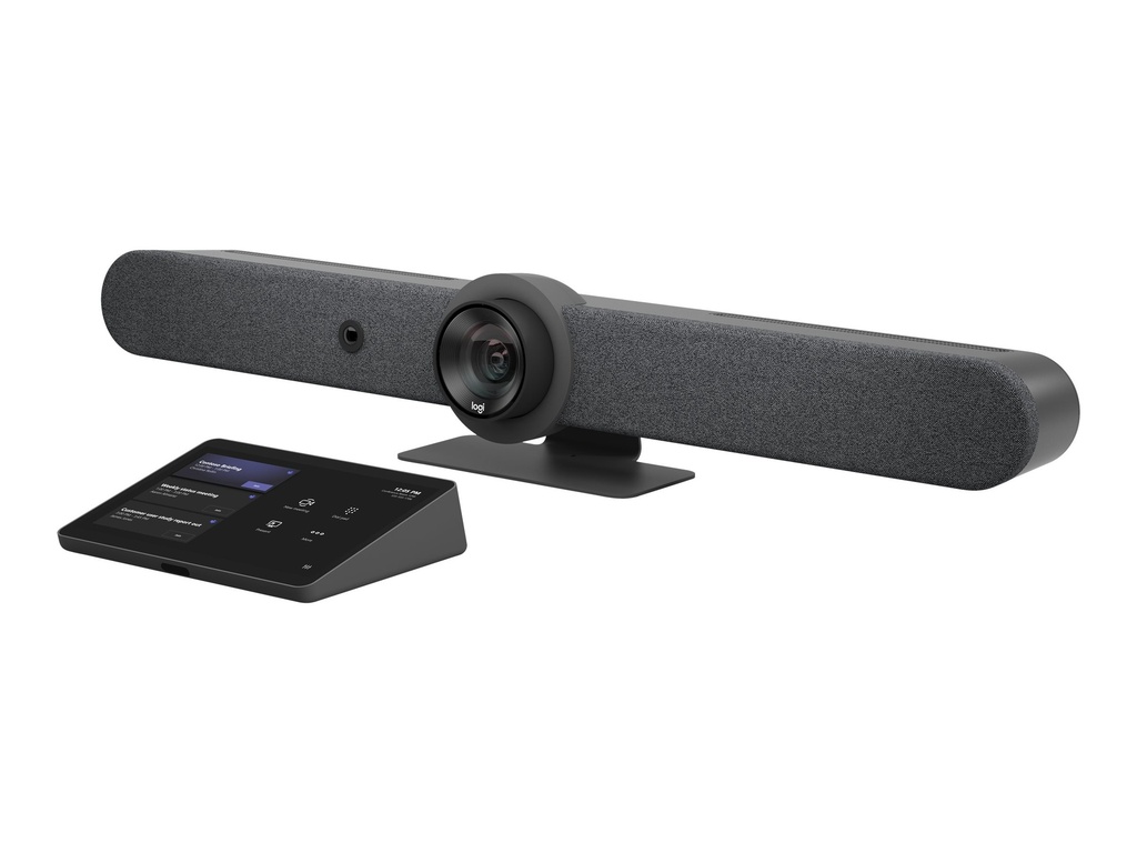 Logitech Rally Bar + Tap Cat5E Graphite Bundle for Microsoft Teams Rooms - Kit für Videokonferenzen (Videoleiste, Touch-Controller)