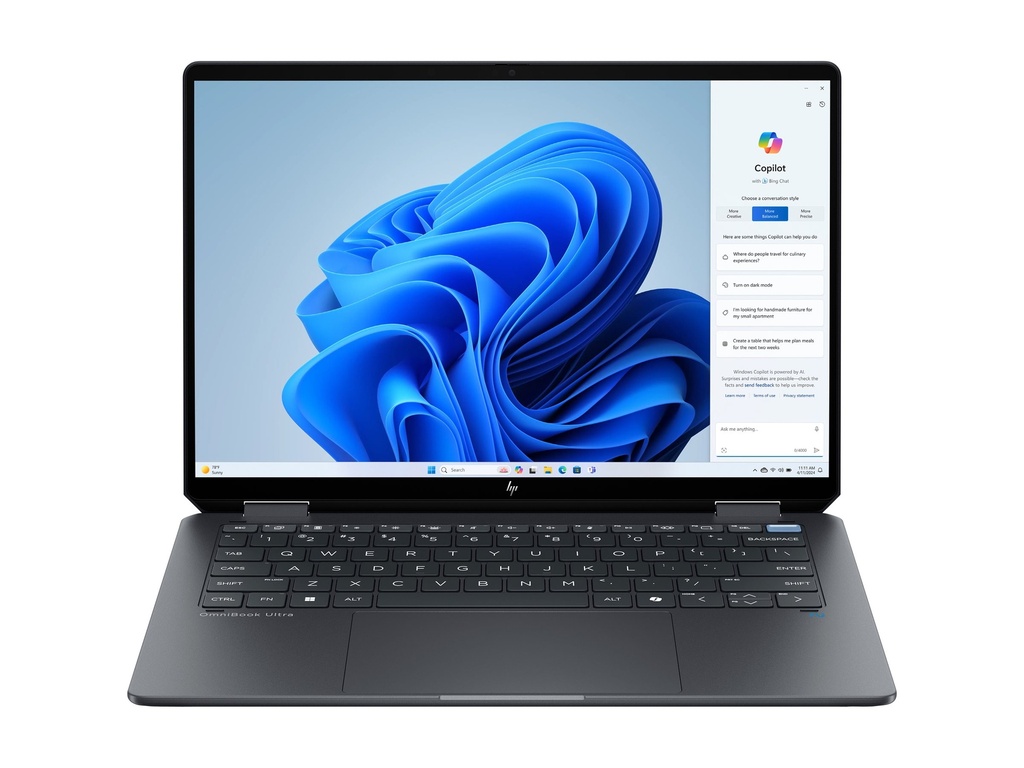 HP OmniBook Ultra Flip Laptop 14-fh0091ng - Flip-Design - Intel Core Ultra 9 288V - Evo - Win 11 Home - Intel Arc Graphics - 32 GB RAM - 1 TB SSD NVMe, Performance - 35.6 cm (14")