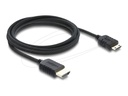Delock Ultra High Speed - HDMI-Kabel - HDMI männlich zu 19 pin mini HDMI Type C männlich - 2 m - dreifach abgeschirmtes Koaxialkabel - Schwarz - 8K60Hz (7680 x 4320)