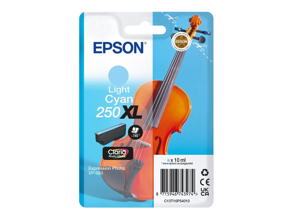 [C13T16P54010] Epson 250XL - 10 ml - XL - hell Cyan - original