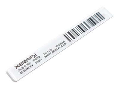 Zebra Metal Skin Titanium - Papier - glänzend weiß -, EPC Class 1 Gen 2, 865-868 MHz, 96 Bit - weiß - 45 x 6 mm 500 Etikett(en) (1 Rolle(n)