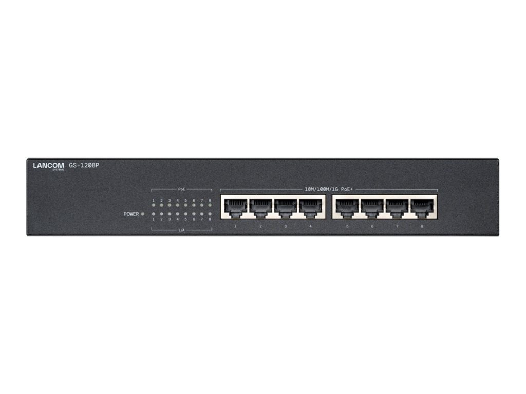 Lancom GS-1208P - Switch - unmanaged - 8 x - Switch - 1 Gbps