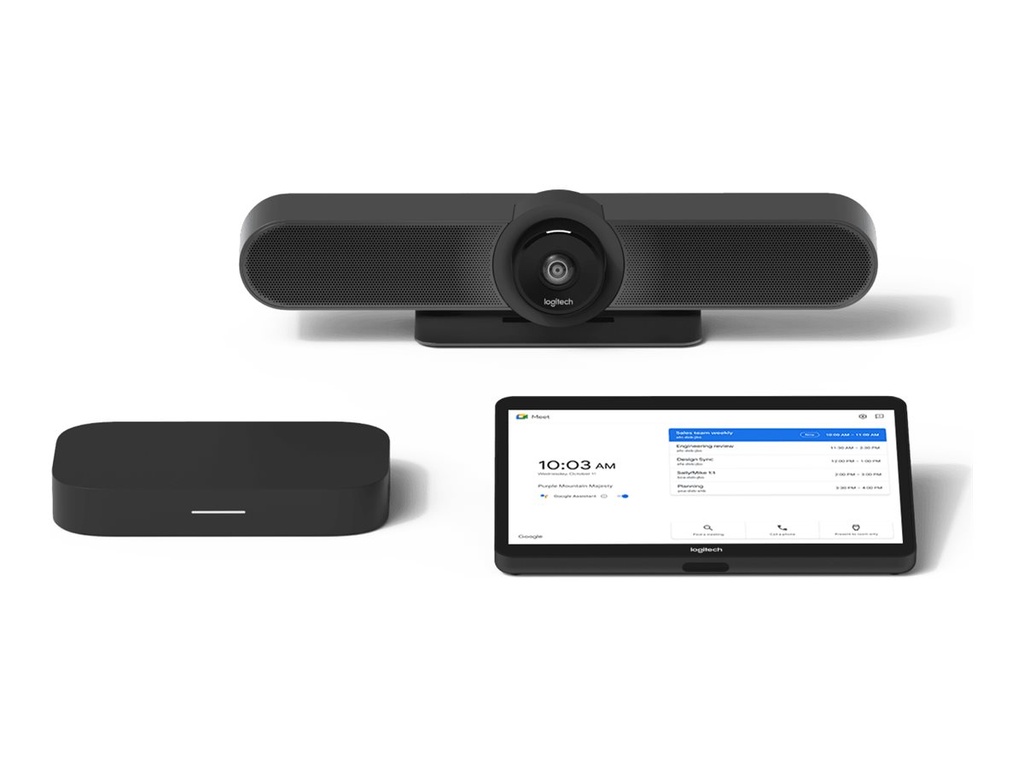 Logitech Room Solutions for Google Meet Small - Kit für Videokonferenzen (Logitech MeetUp, Logitech Tap mit Cat5e Kit, Google Meet Compute)