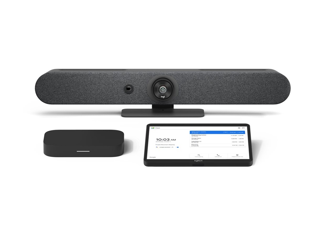 Logitech Room Solutions for Google Meet Small - Kit für Videokonferenzen (Logitech Tap mit Cat5e Kit, Logitech Rally Bar Mini, Google Meet Compute)