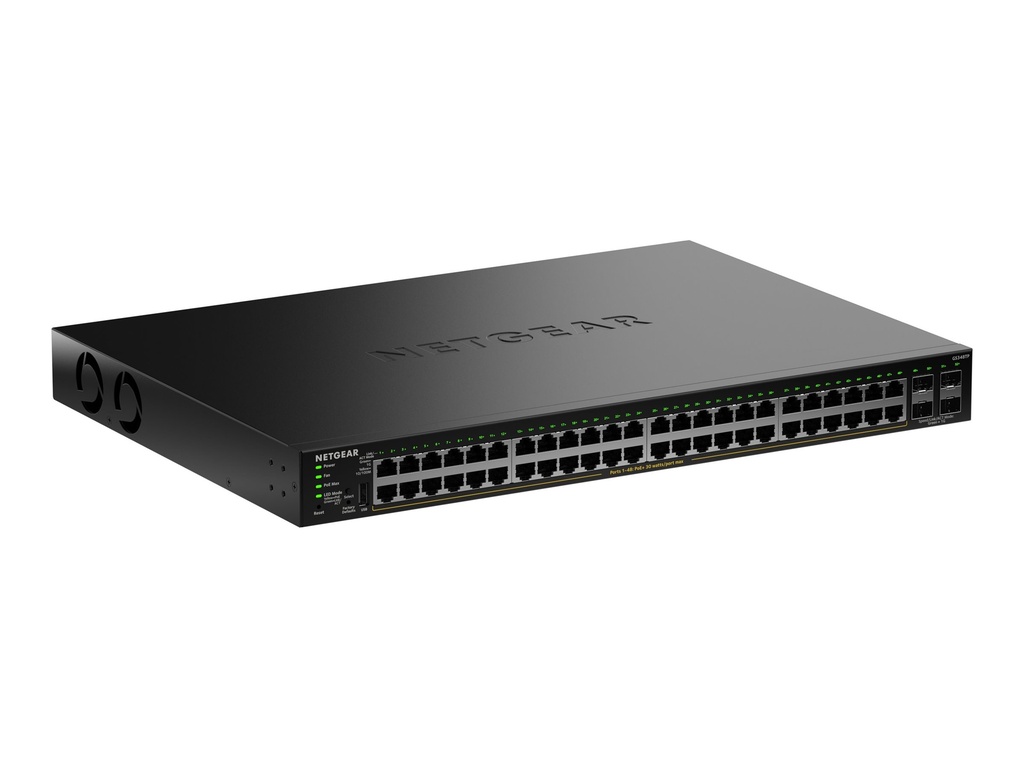 Netgear GS348TPv2 - Switch - 2+/L3 Lite - Smart - 48 x 10/100/1000 (PoE+)