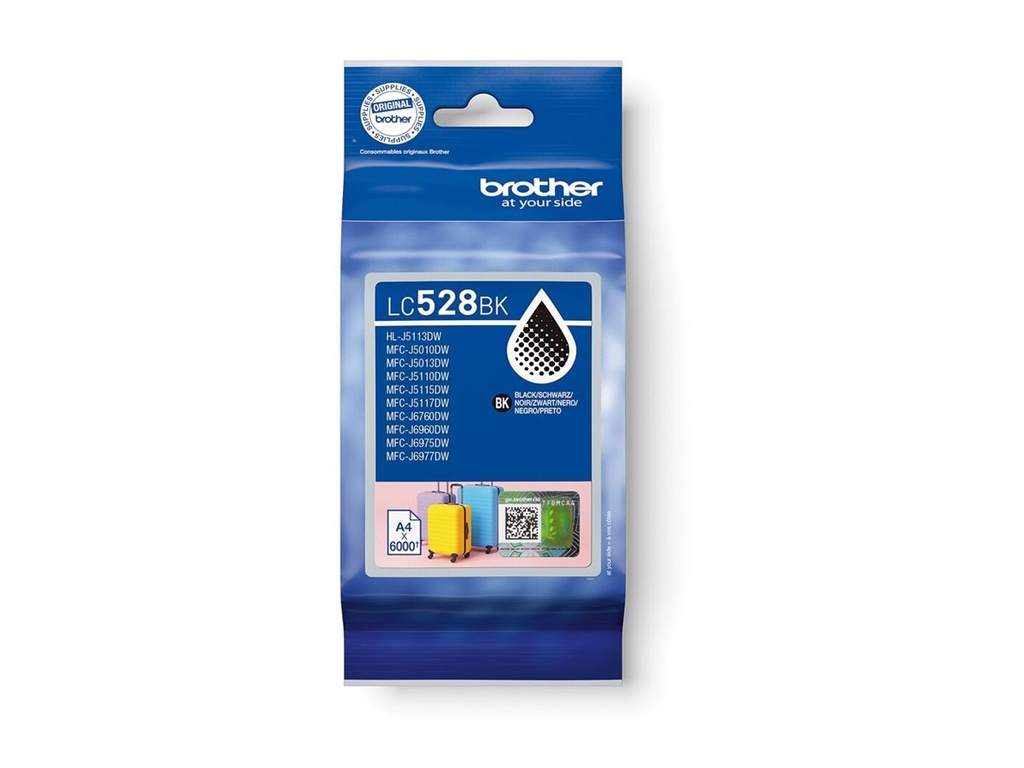 Brother LC528BK - Schwarz - original - Kissenverpackung