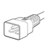 Juniper Power Cord AC China C21 Right-angle to IEC-C21 - Kabel - 4,5 m