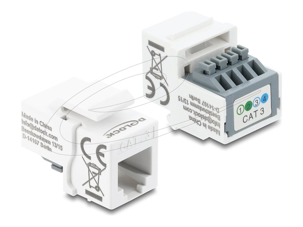 Delock Keystone-Modul - RJ-11 (W) zu 4-poliger