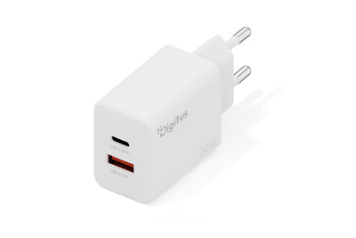 DIGITUS USB Charger 20W, 1x USB-C, 1x USB-A