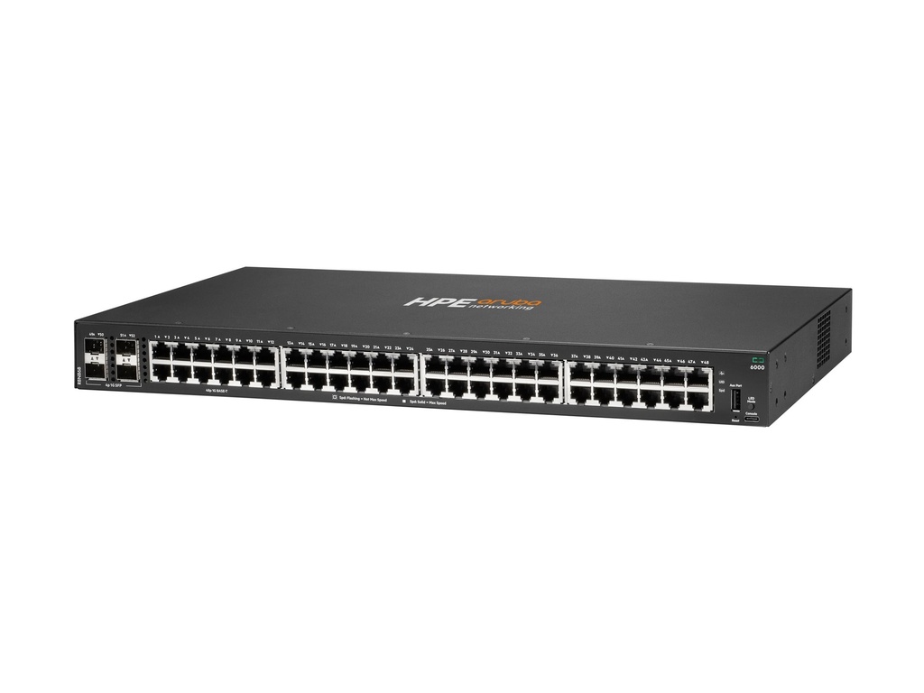 HPE Networking CX 6000 48p 10M/100M/1G 4p SFP 1G Switch - Switch - managed