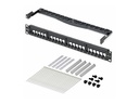 StarTech.com Patch Panel - Rack montierbar, geeignet für Wandmontage - CAT 5e/6 - UTP - Schwarz - 1U - 48.3 cm (19")