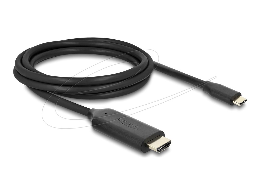 Delock Adapterkabel - USB-C männlich zu HDMI männlich - 2 m - Schwarz - 4K144Hz (3840 x 2160)