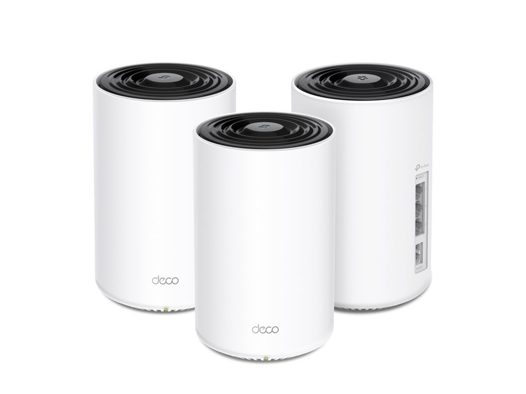[Deco PX10(3-pack)(EU)] TP-LINK Deco PX10 V1 - WLAN-System - (3 Router) - bis zu 6.100 qm - Netz 1GbE, HomePlug AV (HPAV)