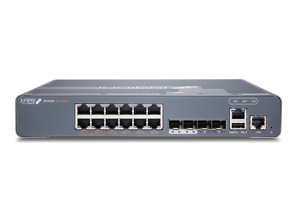 Juniper EX Series EX4000-12MP - Switch - L3 - managed - 8 x 10/100/1000 (PoE++)