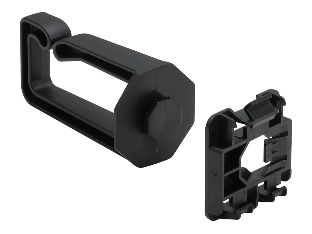 Eaton Tripp Lite Series Cable Management D-Rings for DIN Rails - Multi-Angle, 1U, Black, 2 Pack - D-Ring-Kabelführungskit (horizontal / vertikal)