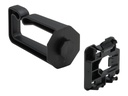 Eaton Tripp Lite Series Cable Management D-Rings for DIN Rails - Multi-Angle, 1U, Black, 2 Pack - D-Ring-Kabelführungskit (horizontal / vertikal)