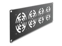 Delock 67417, Abdeckplatte, Eingebauter Ventilator, Metall, Dunkles Grau, 1 Stüc...