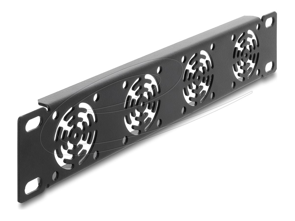 [67430] Delock Rack-Gebläsepaneel - für 4 Lüfter, 40 x 40 mm - Dunkelgrau - 1U - 25.4 cm (10")