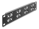 Delock Rack-Gebläsepaneel - for 4 fans, 40 x 40 mm - Dunkelgrau - 1U - 25.4 cm (10")