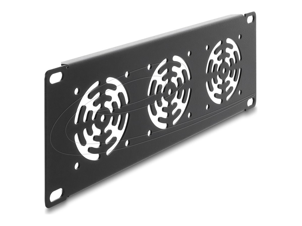 Delock Rackabdeckung - for 3 fans, 60 x 60 mm - Dunkelgrau - 2U - 25.4 cm (10")