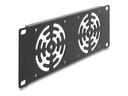 Delock Rackabdeckung - for 2 fans, 80 x 80 mm - Dunkelgrau - 2U - 25.4 cm (10")