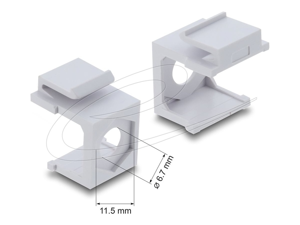 [87609] Delock Gehäuse mit modularen Einsätzen - weiß - 1 Anschluss (Packung mit 4)