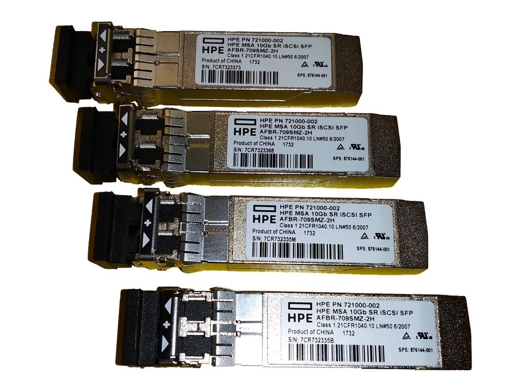 HPE MSA - SFP+-Transceiver-Modul - 10GbE, iSCSI (Packung mit 4)