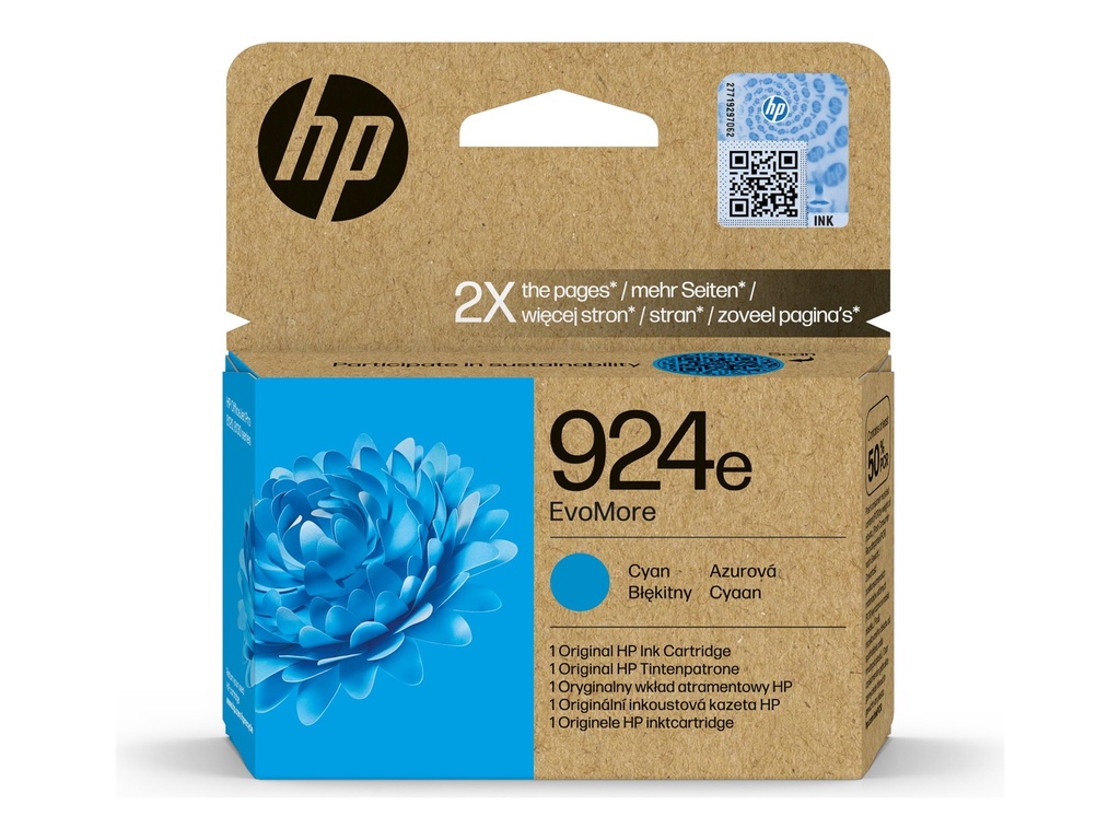 HP 924e EvoMore Cyan Original - Original - Tintenpatrone