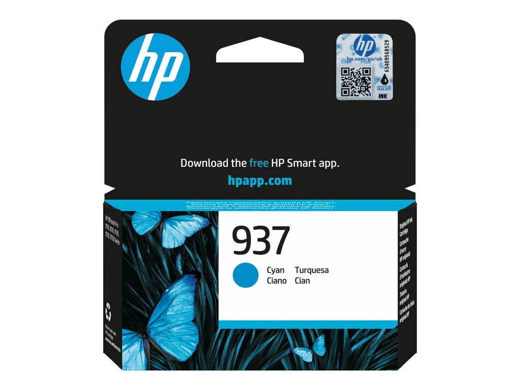 [4S6W2NE#LS1] HP 937 - 10 ml - Cyan - original - Officejet