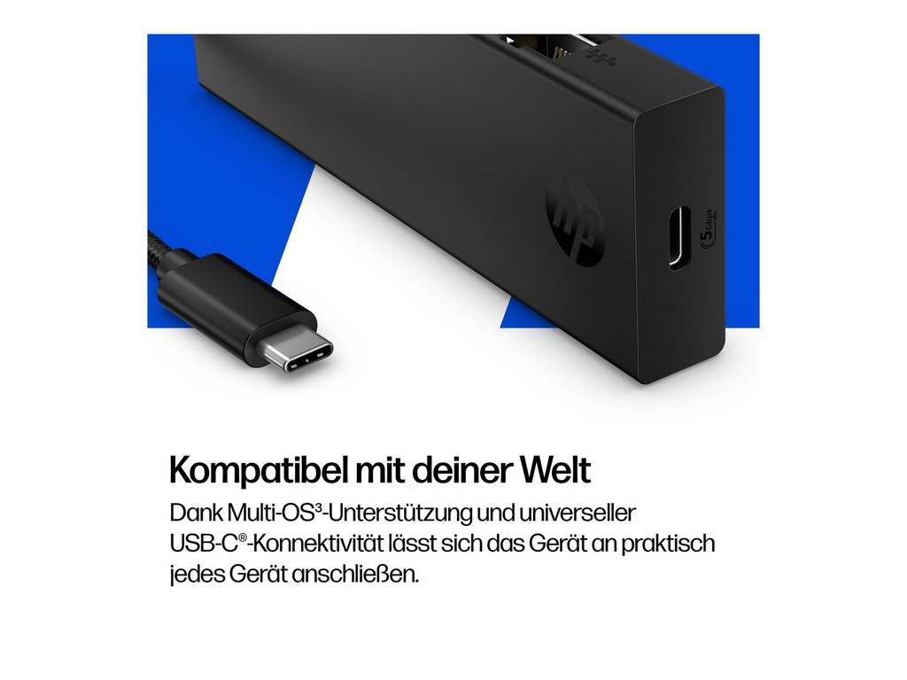 HP Portable USB-C 4K HDMI Hub - Port Replicator