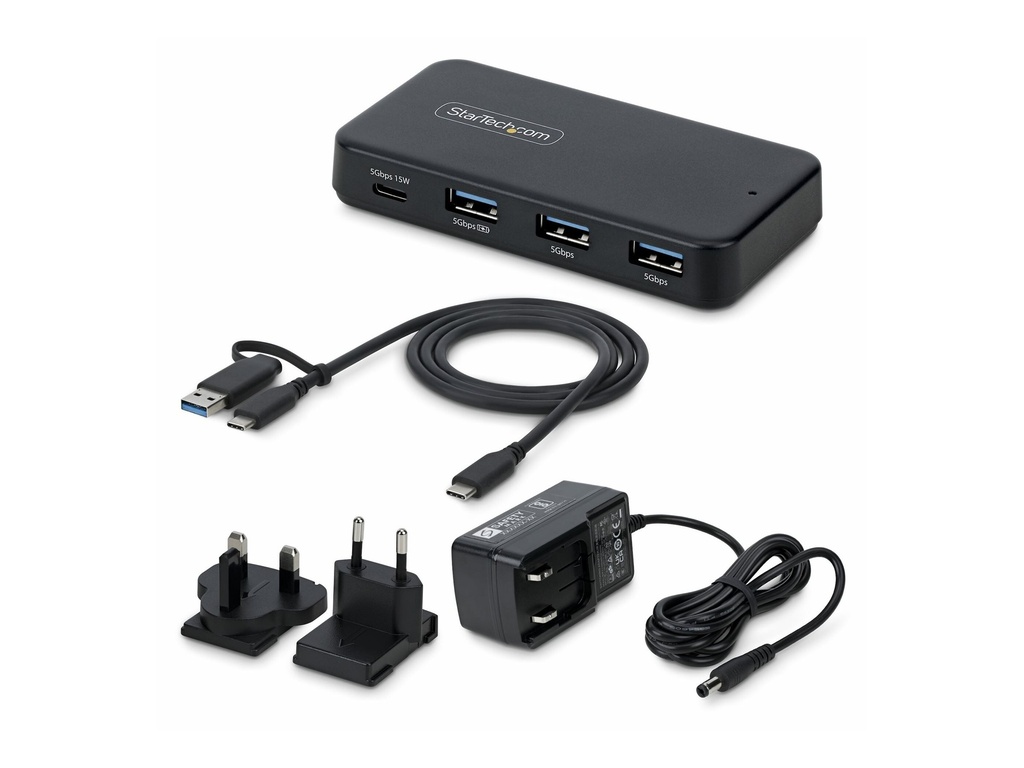 StarTech.com Hub - 3 x SuperSpeed USB 3.0 + 1 x USB-C (Spannungsversorgung)