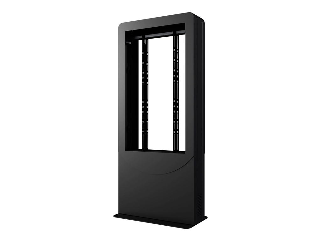 Peerless Portrait Back-to-Back Kiosk KIPC2548B-3-EUK - Aufstellung - für 2 LCD-Displays/AV-Systeme - verriegelbar - Aluminium, Stahl - Glanzschwarz - Bildschirmgröße: 121.9 cm (48")
