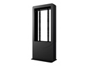 Peerless Portrait Back-to-Back Kiosk KIPC2548B-3-EUK - Aufstellung - für 2 LCD-Displays/AV-Systeme - verriegelbar - Aluminium, Stahl - Glanzschwarz - Bildschirmgröße: 121.9 cm (48")