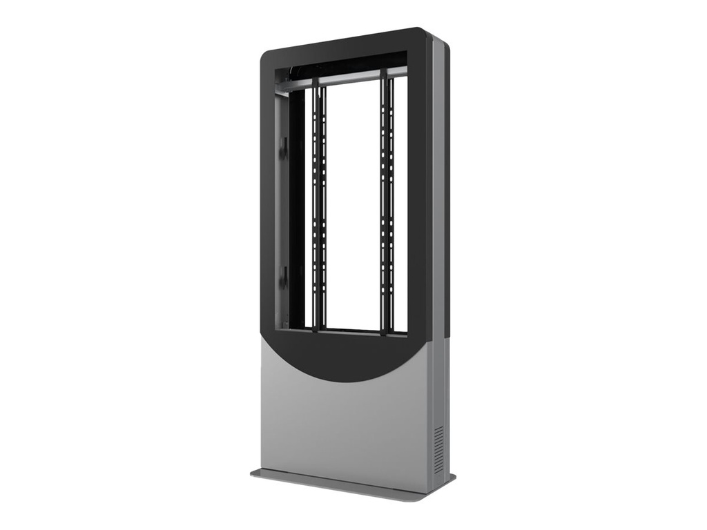 Peerless Portrait Back-to-Back Kiosk KIPC2547B-3-EUK - Aufstellung - für 2 LCD-Displays/AV-Systeme - verriegelbar - Aluminium, Stahl - Glanzschwarz - Bildschirmgröße: 119.4 cm (47")