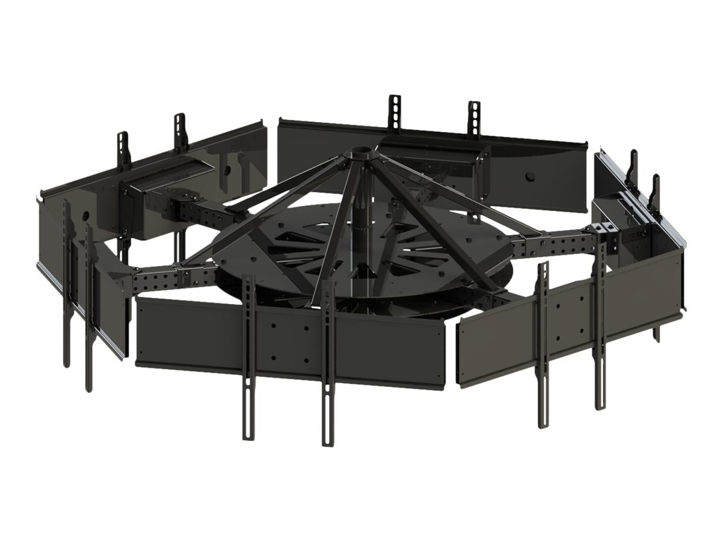 Peerless AV Multi-Display DST942-6 - Befestigungskit (Adapterplatte, Befestigungsteile, 6 Teleskoparme, Montagenabe)