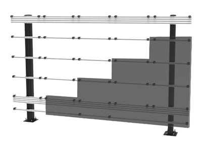 Peerless AV SEAMLESS Kitted+ Series - Befestigungskit - modular - für dvLED Videowand - Schraubbefestigung - Aluminium - Bildschirmgröße: 370.8 cm (146")