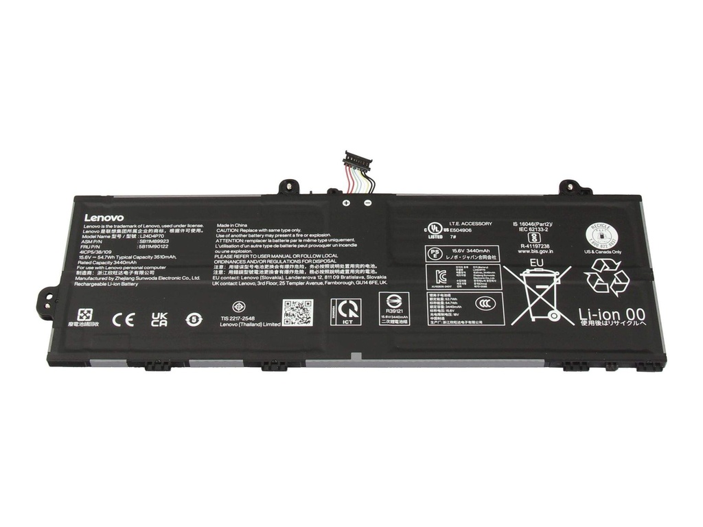 Lenovo ThinkPad 4-cell 54.7Wh Li-ion Replacem - Akku - 3.440 mAh
