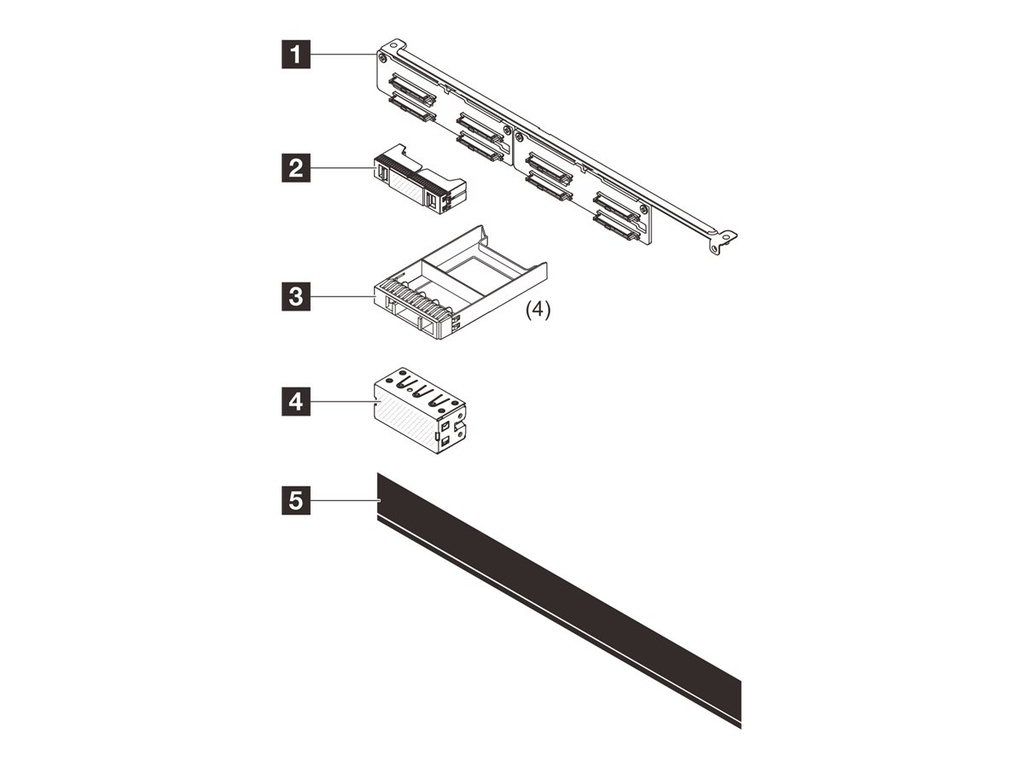 Lenovo SR630 V4 8x2.5'''' SAS/SATA Backplane