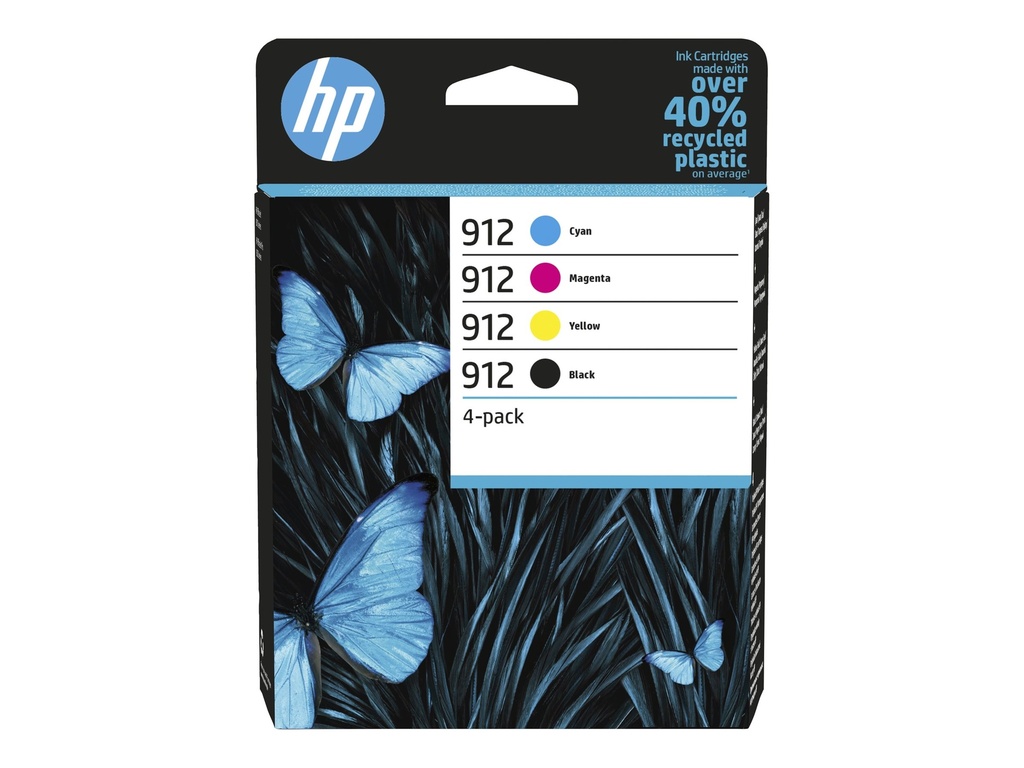 HP 912 Combo Pack - 4er-Pack - Schwarz, Gelb