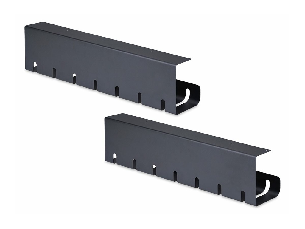 StarTech.com Kabelmanagementfach - power bar holder - unter Tisch montierbar - Schwarz - 53 cm - TAA-konform (Packung mit 2)