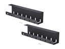 StarTech.com Startech - Kabelmanagementfach - Stromleistenhalter - unter Tisch montierbar - Schwarz - 53 cm - TAA-konform (Packung mit 2)