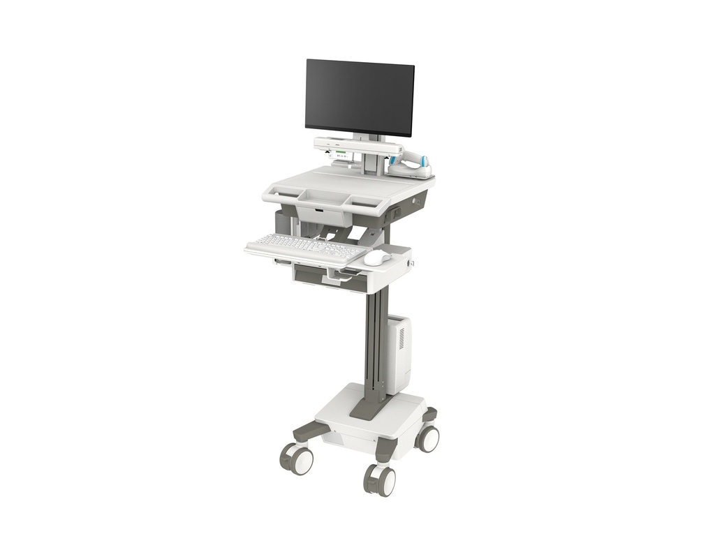 Ergotron Mosaic - Wagen - für LCD-Display / PC-Ausrüstung - verriegelbar - medizinisch - Bildschirmgröße: bis zu 61 cm (bis zu 24 Zoll)