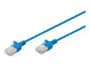 DIGITUS CAT 6 U-UTP Slim Patchkabel, 2 m, Blau, 10 Stück