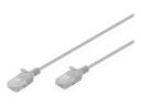 DIGITUS CAT 6 U-UTP Slim Patchkabel, 1 m, Grau
