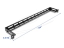 Delock Kabelführungsplatte für Schaltschrank - L-shaped, 80 mm, with cable tie fastening - Schwarz - 0.5U - 48.3 cm (19")