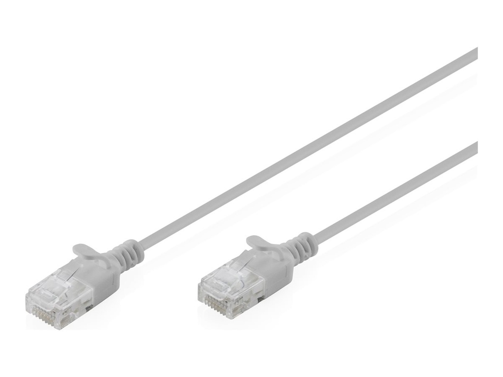 DIGITUS CAT 6 U-UTP Slim Patchkabel, 0,3 m, Grau